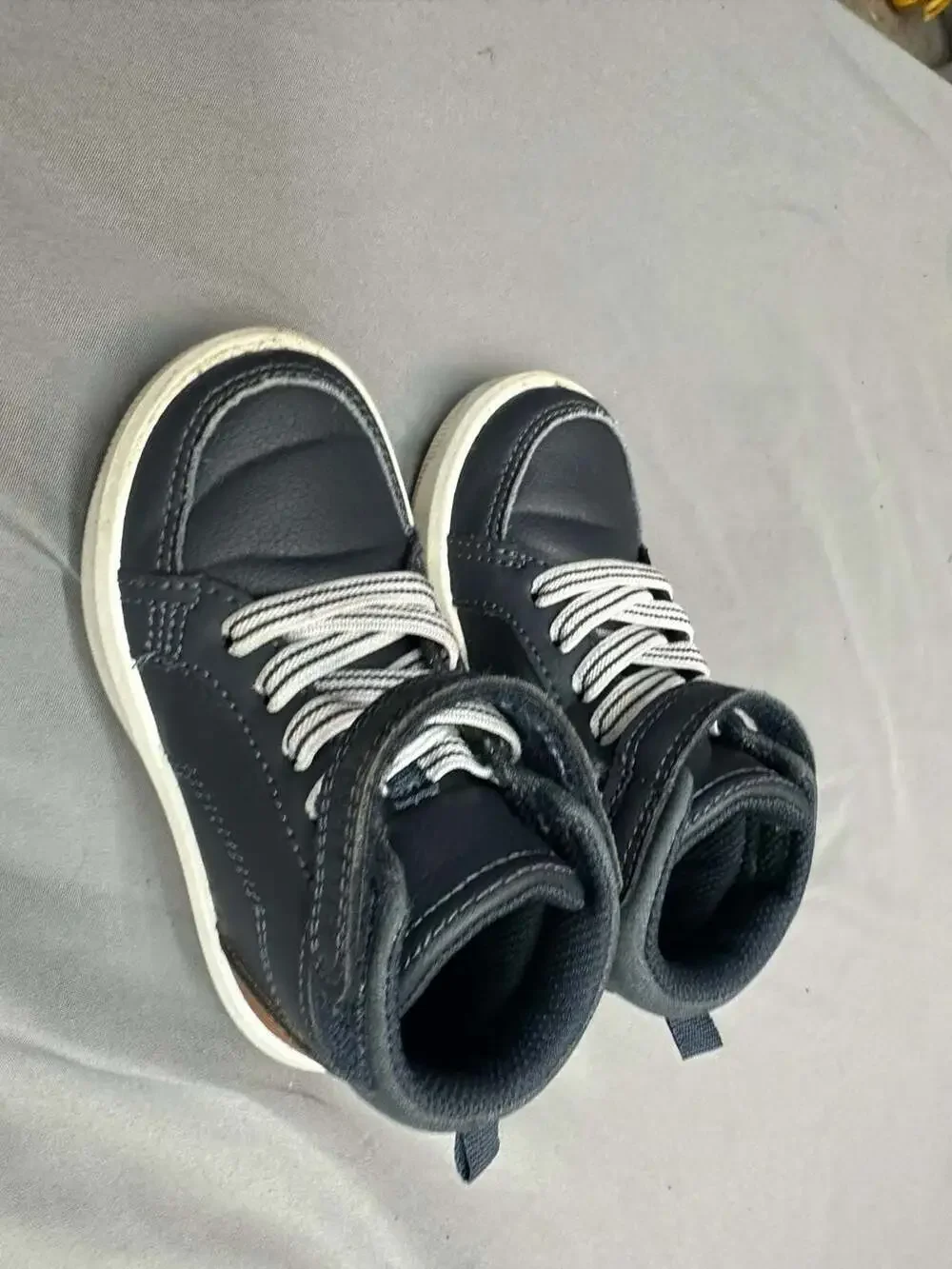 OshKosh B'gosh Toddler Boys Navy High Top Casual Sneakers Size 7